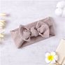 Organic Cotton Bow Knot Knitted Ribbed Baby Headband for Babies