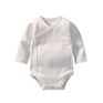 Organic Cotton Long-Sleeve Infant Triangle Rompers Side Snap Onesie Kimono Bodysuit
