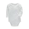 Organic Cotton White Baby Romper Unisex Solid Color Long Sleeve Plain Blank Design Baby Bodysuit