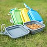 Outdoor Portable Dog Collapsable Bowl Dog Foldable Bowl Dog Bowls Silicone 2 in 1 Foldable