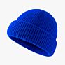 Outdoor Slouchy Running Knitted Ribbed Beanie Hat Acrylic Cuffed Knit Fisherman Beanie Hat