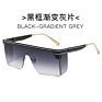 Oversized Square Sunglasses Women Men Luxury Flat Top Half Frame Large Pink Shades