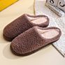 Plush Cotton Slippers Women's Spring/Autumn/ Household Indoor Platform Non-Slip Warm Confinement Shoes Couple Men's Cotton