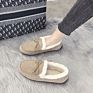 Plush Warm Women's Ladies Soft Sole Flat Soled Cotton Shoes