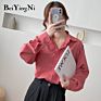 Pocket Elegant Ol Office Ladies Blusas Tops Womens Blouses Shirts