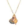 Product Cute Design Alloy Gold Plated Seashell Starfish Mermaid Beach Style Corlorful Pendant Necklace for Kids