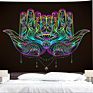 Psychedelic Budhha Tapestry Trippy Mushroom Hand Background Cloth Mandala Pattern Carpet