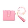 Pu Tassel Bag Silicone Bracelet Bracelet Key Ring Silicone Wristlet Keychain Bracelet Pocket Keychain