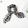 Qiyue Animal Snake Leopard Print Rabbit Ear Hair Scrunchies with Ties