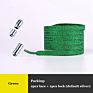 Quick Locking Flat Elastic Laces Colorful No Tie Shoe Laces Capsule Lock Shoelaces