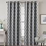 Ready-Made Nordic Style Thick Navy Geometric Printed Blackout Curtains Thermal Insulation Bedroom Solid Curtains