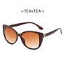 Retro Big Frame Cat Eye Sunglasses with Metal Hinges European and American Trend Sunglasses Women