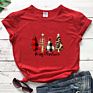 Retro Merry Christmas Trees T-Shirt Cute Women Holiday Gift Shirt