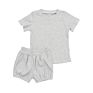 Ribbed Cotton Short Sleeve Solid Color Toddler Kid Baby Girl 2 Piece Outfits Clothing Shorts Sets