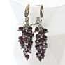 Rose Quartz Natural Stone Beads Earring , Handmade Earrings in , Cluster Earrings