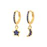Roxi Zircon Star Moon Charms Drop Earrings Huggies Earrings for Women S925 Silver