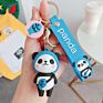 Rts Fast Ship Customized Log Korean Designer Promotional Souvenir Gifts 3D Cute Panda Key Chain Pendant Price Llaveros 3D