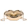 Rts Unique Mouth Shape Women Evening Clutch Leather Crossbody Bag Customized Girl Chain Lip Purses Shoulder Bag