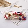 Sales Colors Acrylic Hair Clips with Small Moq Rectangular Hollowed-Out Acetate Hair Clips for Women
