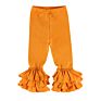 Sales Toddler Ruffle Leggings Solid Color Triple Cotton Kids Clothing Girls Ruffle Pants