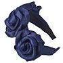 Satin Hair Accessories Women Hairband Headband Pure Satin Big Flower Hard Hair Band for Girls