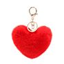 Sell Cheer Heart Key Chain Fluffy Keychain Pompom Tassel Pompom Ball Pom Pom Keychain