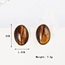 Semi-Precious Stones Peacock Malachite Turquoise Pearl Shell Button Stud Earrings for Women Daily Opal Earrings Outfit Jewelry