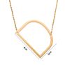 Shangjie Kalung Stylish Long Gold Plated Necklace Hip Hop Large Letter Necklace Stainless Steel Initial Necklace