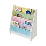 Shelf Children's Wooden Canvas Sling Bookshelf Magazine Rack and Storage