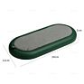 Shi Sheng Luxury Mircrofiber Leather Green Blue Oval Necklace Display Earrings Ring Dish Tray for Windows