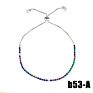Silver Diamond Drawstring Blue Evil Eyes Adjustable Lucky Amulet Bracelet