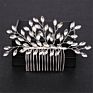 Silver Pearl Crystal Wedding Hair Combs Hair Accessories Bride Bridesmaid Jewelry for Women