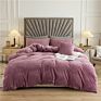 Simple Design Fuzzy Comforter Velvet Duvet Cover Set