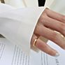 Simple Double-Layer Multi-Layer Plain Titanium Steel 18K Gold Ring for Men and Women Couples