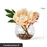 Silk Peony Bouquet Flower In Vase Floral Arrangements