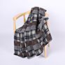 Size Luxury Printed Two Sides Plaid Plain Polyester Fleece Throw Blanket