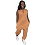 Sleeveless Casual Mono Mujer Solid Color Ankle Banded Suspender Women Jumpsuits Women Bodysuit Jumpsuit