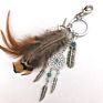 Small Handmade Feather Dream Catcher Keyring Keychain Decor Car Bag Hanging Decoration Pendant Dreamcatcher Gift