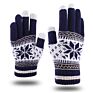 Snow Design Jacquard Weave Knitted Touch Screen Gloves Knit Warmer Touchscreen Mittens-------Accept Design