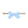 Soild Linen Cotton Bows Nylon Headbands Cute Newborn Baby Girls Stretchy Nylon Head Bands Kids Girls Soft Headwear