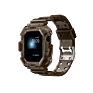 Sport Tpu Jelly Watch Band Shockproof Waterproof Watch Strap with Cover for Apple Watch Band Army