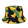Spring and Outdoor Leisure Couple Fisherman Hat Colorful Fruit Printing Double-Sided Sun Hat