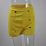 Spring and Women's Style High Waist Button Zipper Shorts Pants