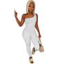 Spring One Shoulder Women Hip Jumpsuit Sleeveless One Piece Jumpsuit