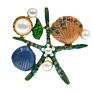 Starfish Brooch Pins Jewelry Rhinestone Pearl Broche Elegant Natural Shell Brooches Lady Brooch Pins