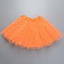 Stock Solid Color Plain 3 Layers Girl Kids Star Tutu Skirts Dress for Party Performance