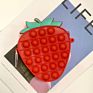Strawberry Bag Purse Handbags Push Pop Bubble Toy Fidget Silicone Crossbody Sensory Toys Messenger Bag