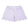 Striped Lounge Shorts Ladies Monogrammed Scalloped Striped Sleepwear Pants Women Seersucker Shorts