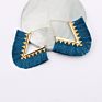 Style Alloy Geometric V-Shaped Color Flower Vintage Women Spring Female Boho Tassel Hoop Earrings