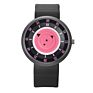 Style Famous Rubber Strap Retro Silicone Watch Ring Dial Black White Pink Blue Unisex Wristwatches Other Watch
